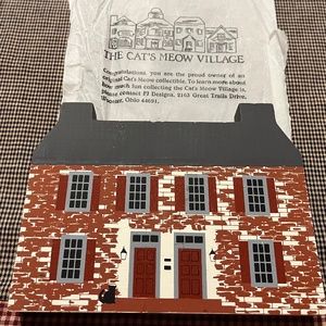 Cat's Meow Village John Belville House 1986 Village IV Series Signed Faline '89